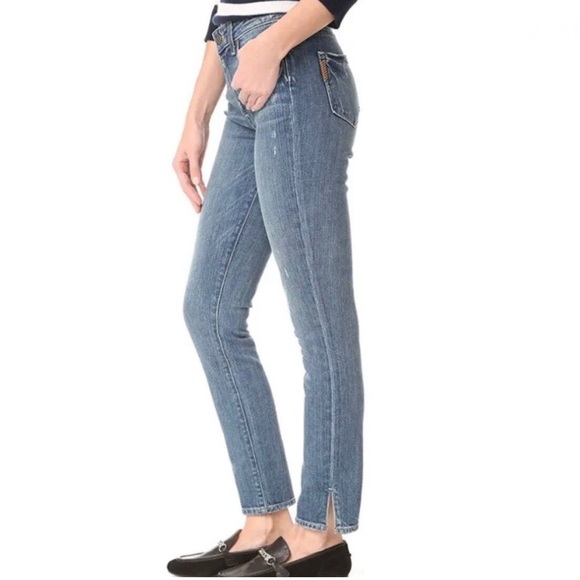 PAIGE Women's Hoxton Ankle Peg Skinny Jeans with Side Slits Beachwood Size 28 - Picture 11 of 13